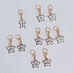 Glitter Star Knitter's Helpers Progress Keepers/ Stitch Markers by Twill and Print