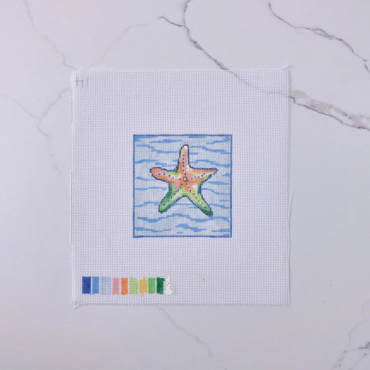 "Star Fish" - Hand Painted Needlepoint Canvas