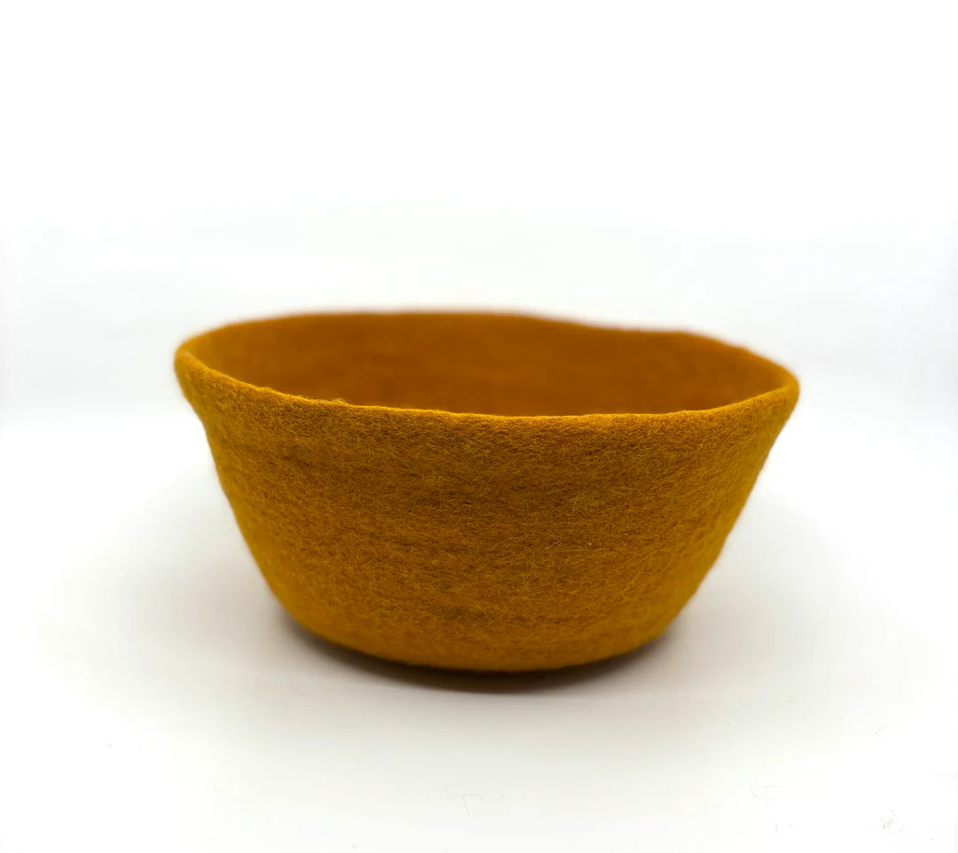 Fibres of Life - Felt Bowl, Tumeric