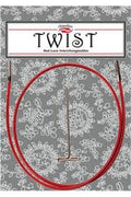 Cables intercambiables TWIST Red [L] Large de ChiaoGoo, para US-9 (5.5 mm) a US-15 (10 mm)