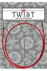 ChiaoGoo TWIST - [L] Large Interchangeable Red Cables - For US-9 (5.5 mm) to US-15 (10 mm)