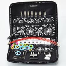 ChiaoGoo TWIST 4-Inch Stainless Steel Red Lace Interchangeable Knitting Needles - Complete Set